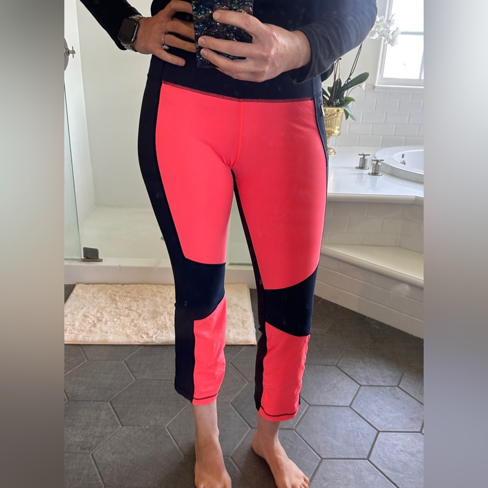 Lululemon athletica Pink and Navy Leggings size 10